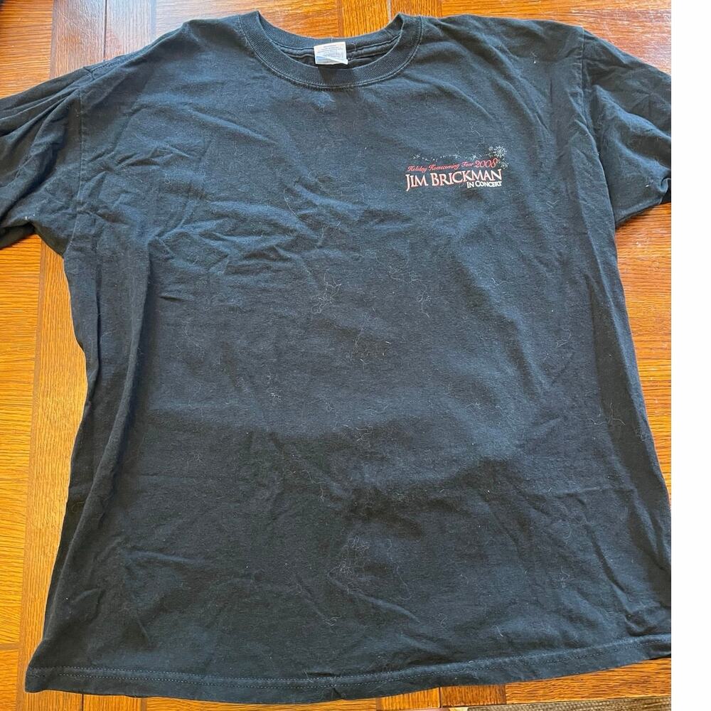 Vintage Jim Brickman 2008 Holiday Tour Concert Long Sleeve T-Shirt Black Large L - Picture 5 of 9
